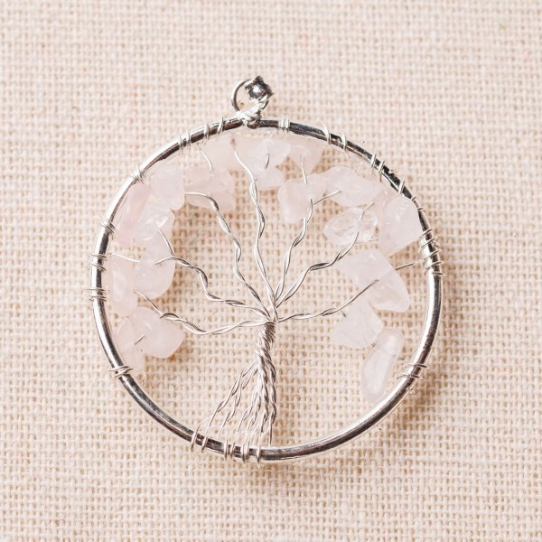 Pendentif Arbre de vie Cristal de Roche