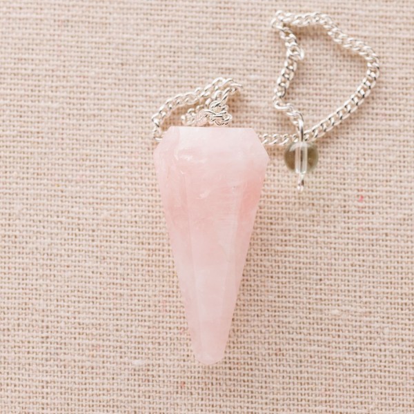 Pendule cône Quartz Rose