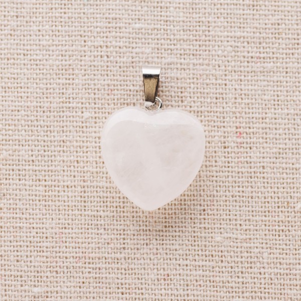 Pendentif Cœur Cristal de Roche