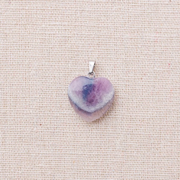 Pendentif Cœur Fluorite