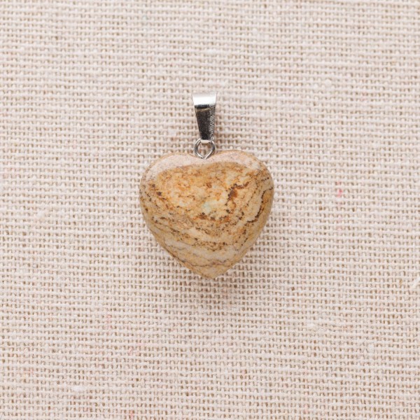 Pendentif Cœur Jaspe Paysage