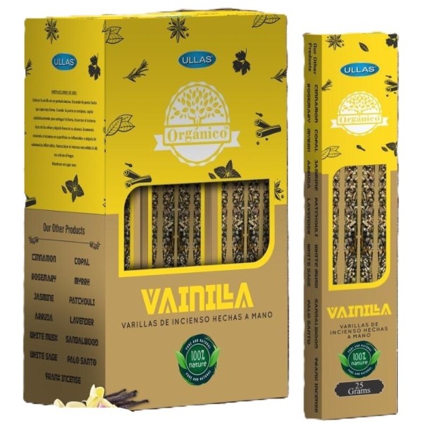 Bâtonnets d'Encens naturel VANILLE (boîte de 300 gr)