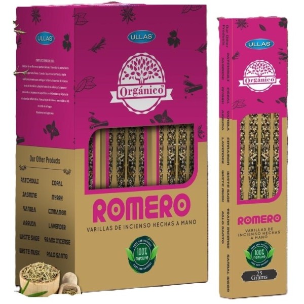 Bâtonnets d'Encens naturel ROMERO (boîte de 300 gr)