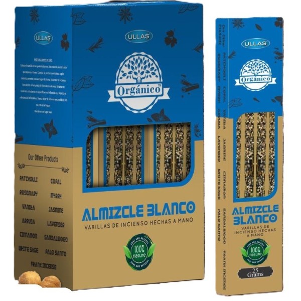 Bâtonnets d'Encens naturel MUSC BLANC (boîte de 300 gr)
