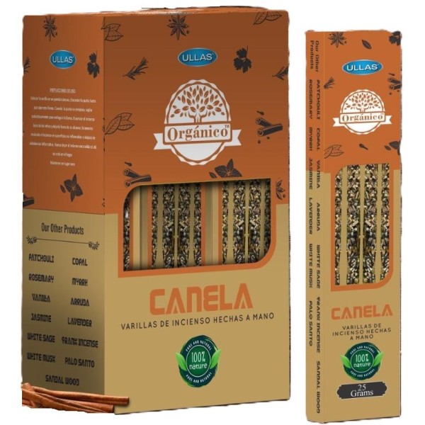 Bâtonnets d'Encens naturel CANELLE (boîte de 300 gr)