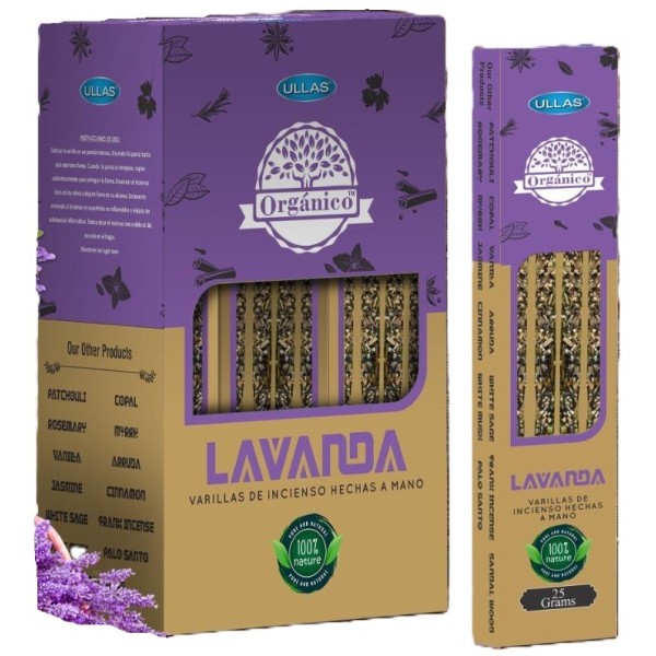Bâtonnets d'Encens naturel LAVANDE (boîte de 300 gr)