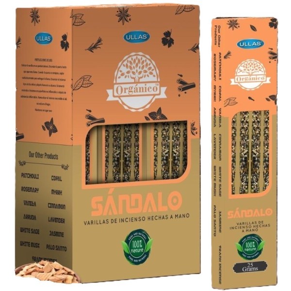 Bâtonnets d'Encens naturel SANDALO (boîte de 300 gr)